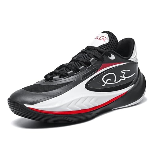 EmpressStride High-Top-Basketballschuhe for Herren – leichte, gepolsterte und rutschfeste Sneakers for Training und Spiele im Innen- und Außenbereich(Black,40 EU) von EmpressStride