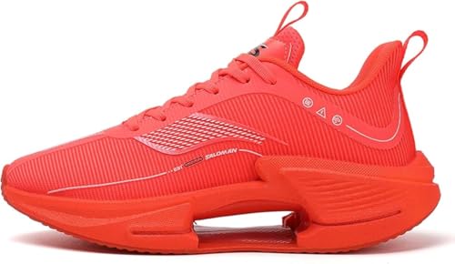 EmpressStride Laufschuhe for Herren und Damen – leichte Fitness-Workout-Sneaker mit Luftpolsterunterstützung, rutschfeste Trainings-Sportschuhe(Red,40 EU) von EmpressStride