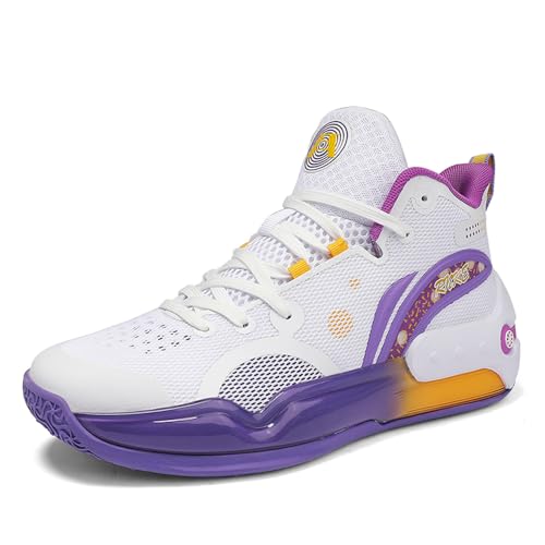 EmpressStride Professionelle Basketballschuhe for Herren, Arbeitsschuhe for Herren, Cross-Sneakers(Purple,39 EU) von EmpressStride