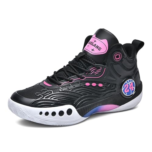 EmpressStride Professionelle Herren-Basketballschuhe: Ultimative Traktion, höchster Komfort, kraftvolle Dämpfung, verbesserte Leistung auf dem Platz(Black-03,40 EU) von EmpressStride