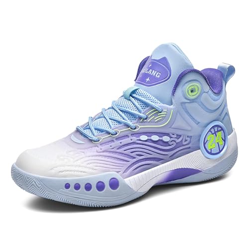 EmpressStride Professionelle Herren-Basketballschuhe: Ultimative Traktion, höchster Komfort, kraftvolle Dämpfung, verbesserte Leistung auf dem Platz(Purple-03,39 EU) von EmpressStride