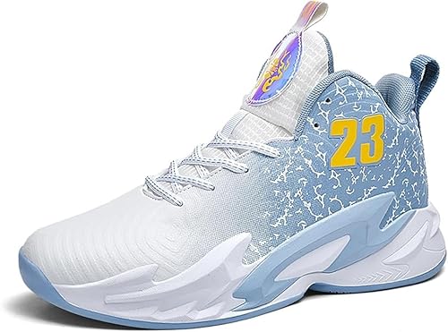 EmpressStride Professionelle High-Top-Basketballschuhe for Herren, Premium-Dämpfung, verbesserte Traktion und Haltbarkeit, Leistung auf jedem Platz(Gray,41 EU) von EmpressStride