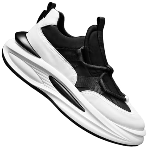 EmpressStride Stilvolle Freizeit-Sportschuhe for Herren, einzigartiges Design, angenehmes Fußgefühl, trendig und vielseitig(Black,39 EU) von EmpressStride