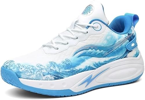 EmpressStride Trendige Basketballschuhe – Leicht, atmungsaktiv, rutschfest, langlebig – Unisex-Trainings- und Spiel-Sneaker(Bailanf3,39 EU) von EmpressStride