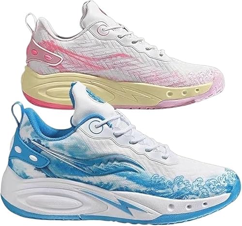 EmpressStride Trendige Basketballschuhe – Leicht, atmungsaktiv, rutschfest, langlebig – Unisex-Trainings- und Spiel-Sneaker(Yuanyang,40 EU) von EmpressStride