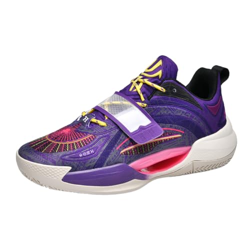 High-Top-Basketballschuhe for Herren – Premium-Griff und Dämpfung, sicherer Sitz for Training und Spiele, strapazierfähiges Sportschuhwerk(Purple-01,44 EU) von EmpressStride