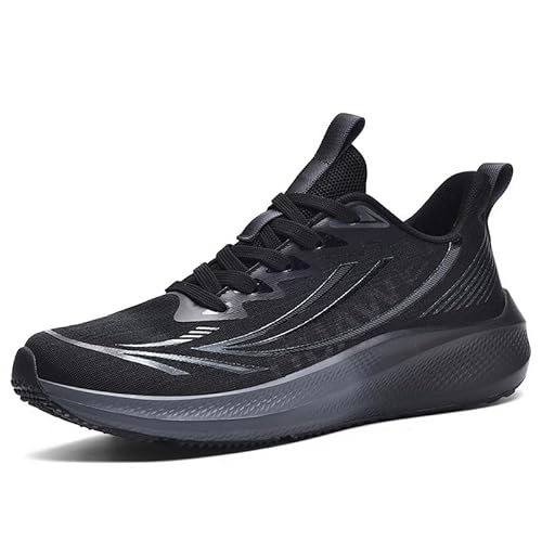 Men's Breathable Lightweight Running Shoes - Cushioned Anti-Slip Workout Sneakers for Jogging, Training & Walking(Black,39 EU) von EmpressStride
