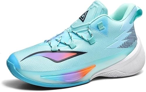 Professionelle Basketballschuhe Hochleistungsdämpfung Bequeme Passform Atmungsaktives Mesh EIN Muss for den Sport(Blue,41 EU) von EmpressStride