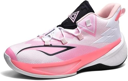 Professionelle Basketballschuhe Hochleistungsdämpfung Bequeme Passform Atmungsaktives Mesh EIN Muss for den Sport(Pink,41 EU) von EmpressStride
