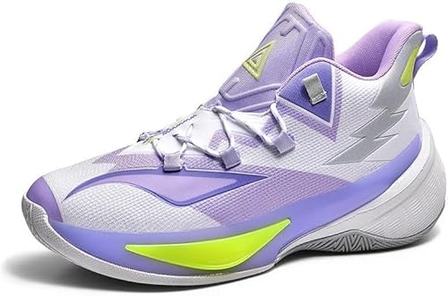 Professionelle Basketballschuhe Hochleistungsdämpfung Bequeme Passform Atmungsaktives Mesh EIN Muss for den Sport(Purple,36 EU) von EmpressStride