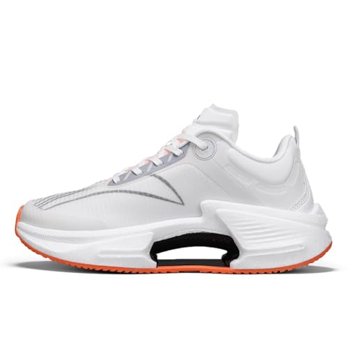 Unisex-Laufschuhe, Basketballschuhe – Atmungsaktive Mesh-Sneaker mit gepolsterter Sohle, leichte Fitness-Workout-Schuhe for Männer/Frauen(Orange/White,42 EU) von EmpressStride