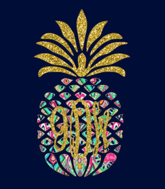Lilly Inspiriert Monogrammierte Ananas Aufkleber ... Damen Kleidung Sommer Bügelbild .. Inspirierter Personalisierter Lilly Inspiriert Monogrammierte Ananas Aufkleber ... Damen Kleidung Sommer Bügelbild .. Inspirierter Personalisierter von EmsMonogramsAndGifts