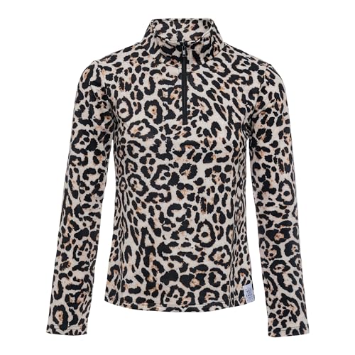 Emski Damen Skipullover Leopardenmuster - Langärmliger Pullover mit Viertelreißverschluss - Wintersportbekleidung - Größe S-XXL von Emski