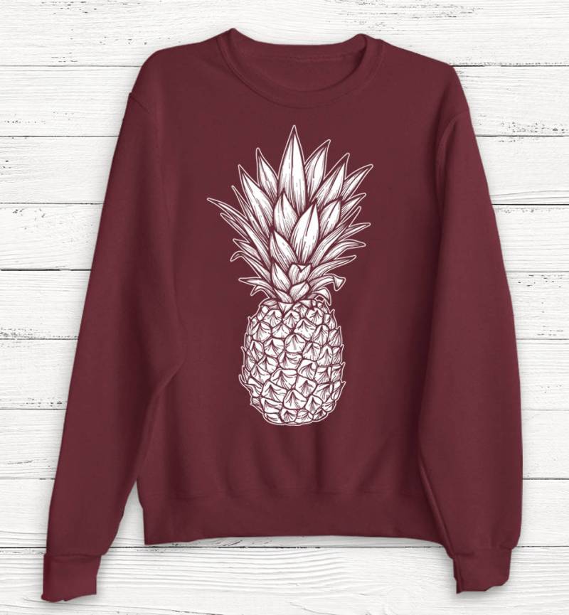 Ananas Pullover - Damen Essen Obst Winterpullover T Shirt Grafik T-Shirt von Emtizee