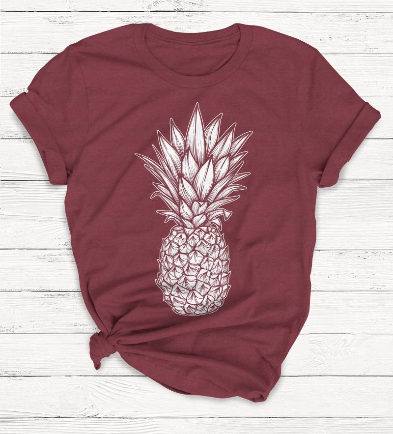 Ananas Tshirt - Shirt Vegetarisch Vintage Damen Tank Essen Obst Grafik Workout Top Strand Urlaub von Emtizee
