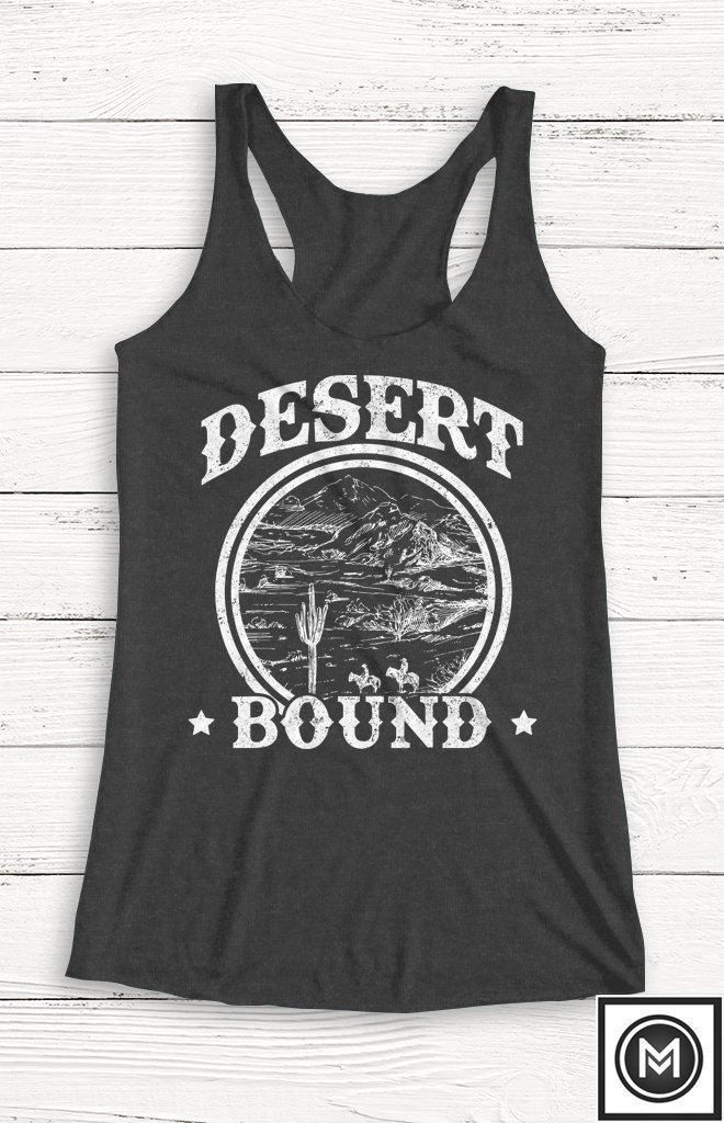 Desert Bound Tank Top Mit Western Grafik Racerback von Emtizee