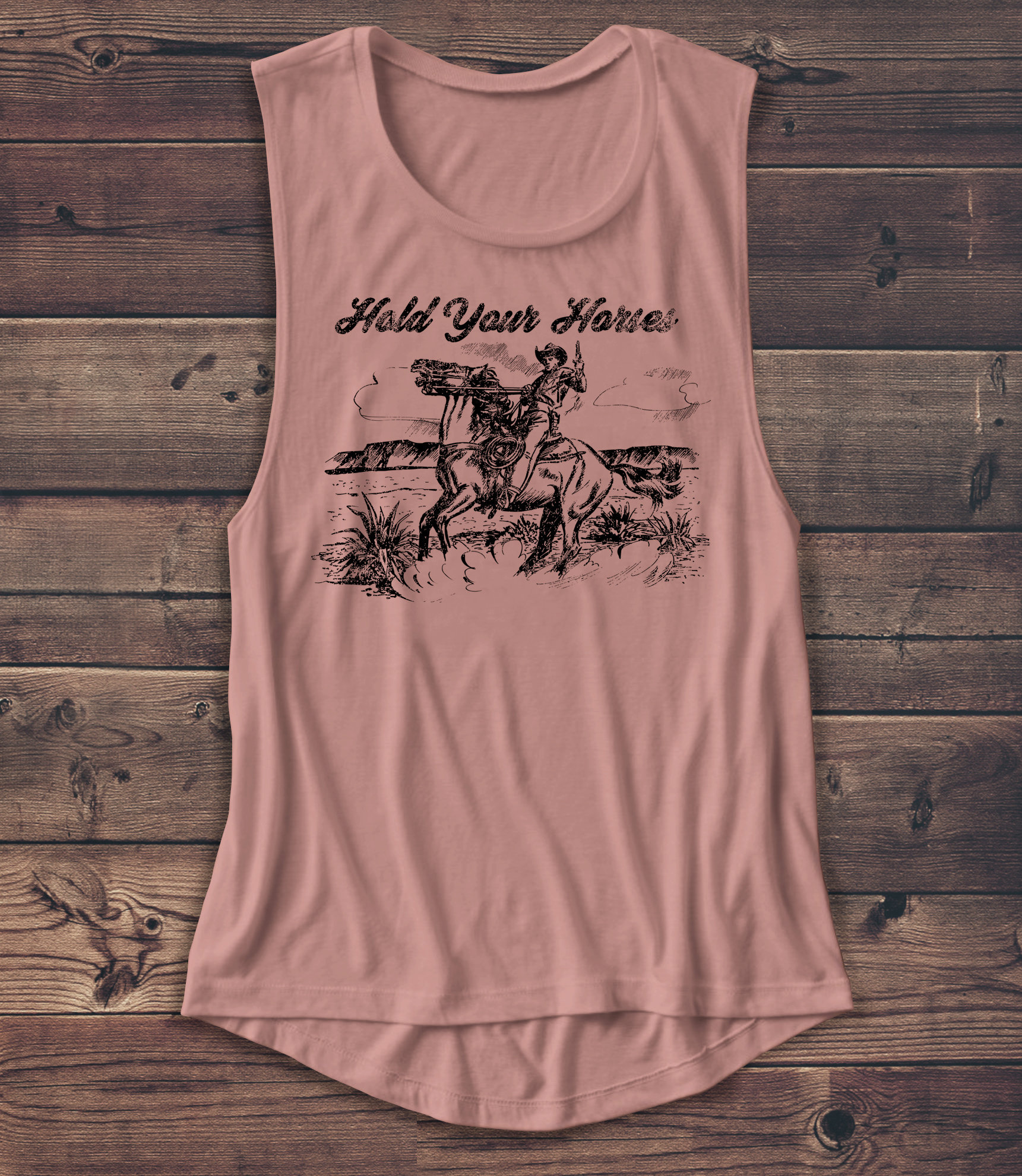 Halten Sie Ihre Pferde Muskel-T-Shirt, Western Tank Top von Emtizee