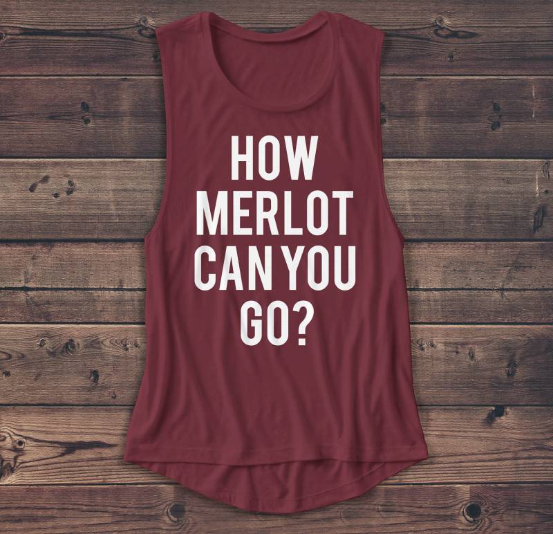 How Merlot Can You Go Muskelpanzer - Damen Grafik-T-Shirt von Emtizee