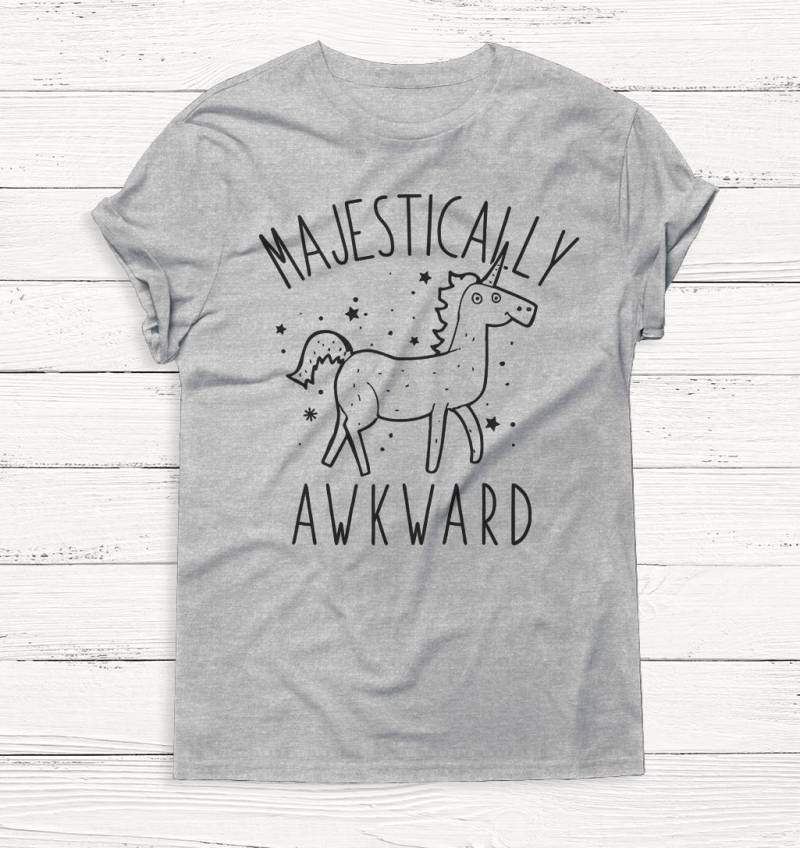 Majestätisch Awkward - Einhorn Shirt Lustiges Tier Fee Kätzchen Humor Geschenk Geburtstag von Emtizee