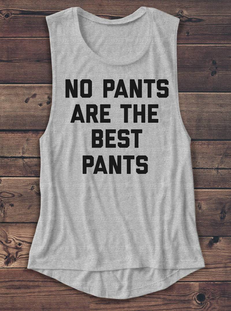 Kein Hosen-Muskel-Tanktop - Damen-Grafik-T-Shirt von Emtizee