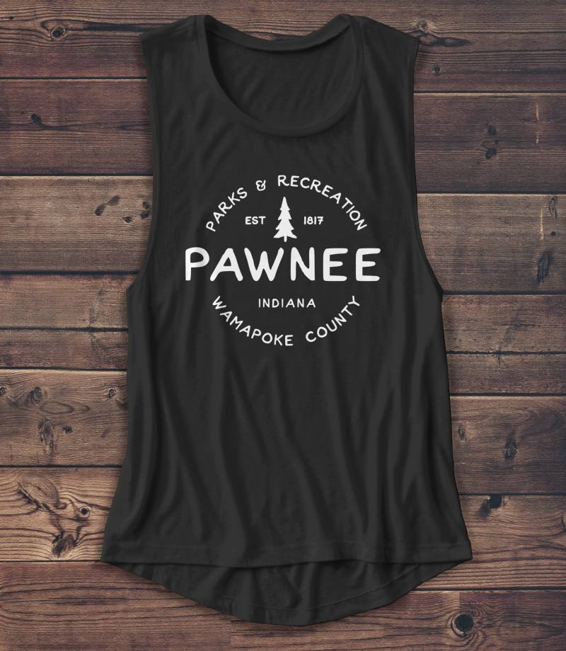 Parks & Rec Pawnee Muskel Tanktop, Grafik-T-Shirt von Emtizee