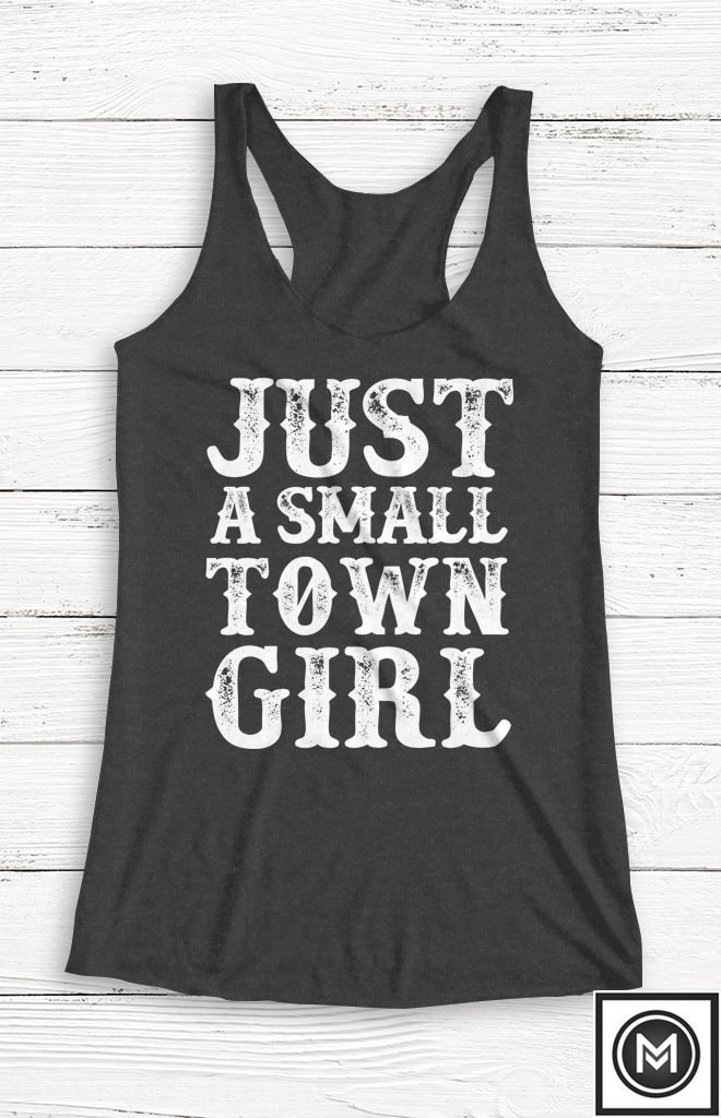 Small Town Girl Tank Top Retro Western Rodeo T-Shirt von Emtizee