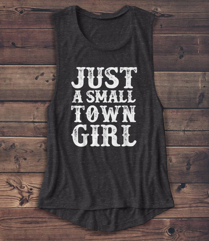 Small Town Mädchen Tank Top Western Rodeo Shirt von Emtizee