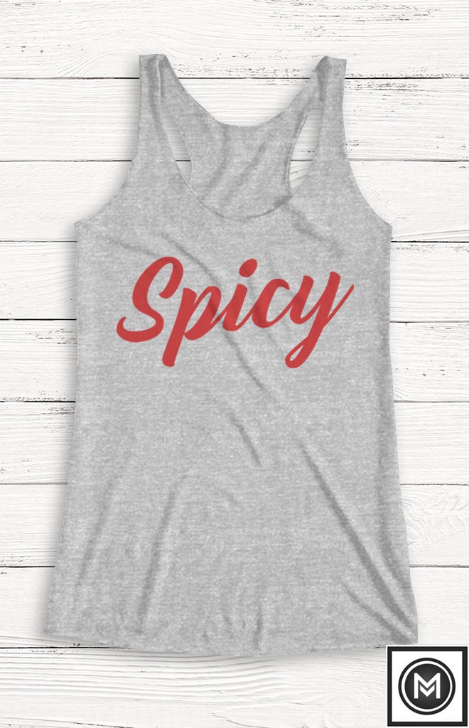 Spicy - Damen Muskel T-Shirt Tank T Shirt Mode Trending Brunch Mimosen Grafik-T-Shirt Workout Tumblr von Emtizee
