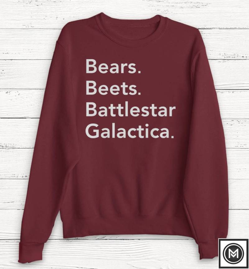 The Office Sweatshirt - Dwight Schrute Pullover Bären Beets Battlestar Galactica Michael Scott Jim Halpert Instagram von Emtizee