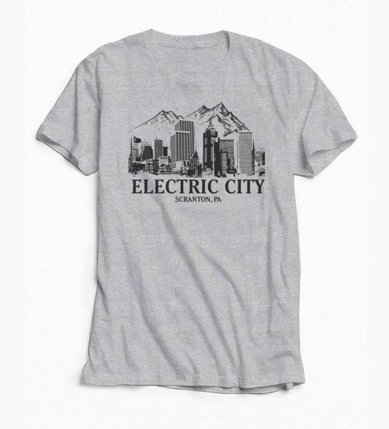 The Office Tshirt - Electric City Dwight Schrute Unisex Dunder Mifflin Farms Michael Scott Scranton von Emtizee