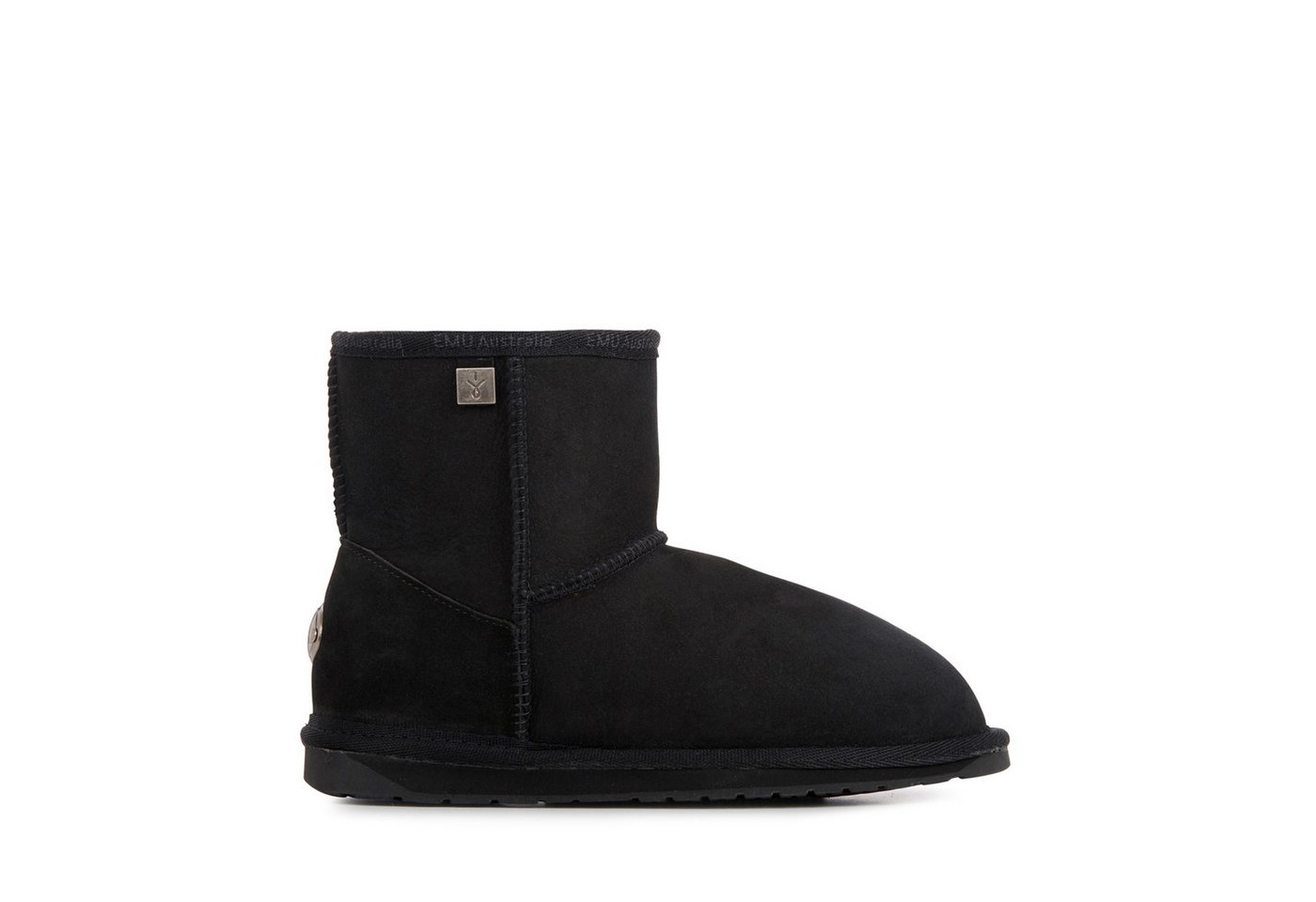 Emu Australia Platinum Stinger Slim Mini (Schafsleder, Wildleder) schwarz Damen Winterstiefel von Emu Australia