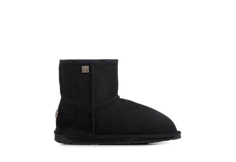 Emu Australia Platinum Stinger Slim Mini (Schafsleder, Wildleder) schwarz Damen Winterstiefel von Emu Australia
