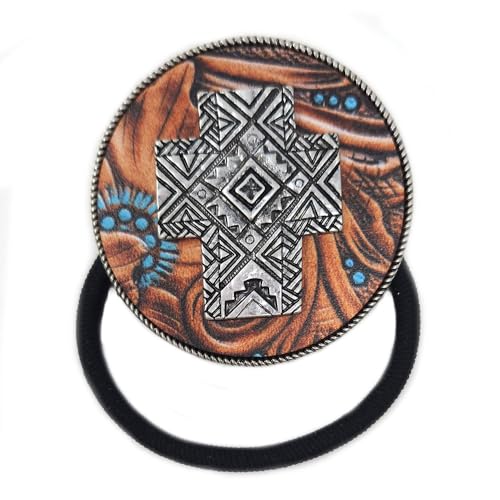 Emulily Western Cross Squash Blossom Haarband und Krawatte Western Concho von Emulily