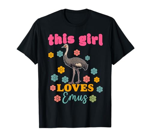 Dieses Mädchen liebt Emus Bird Lustiges Emu-Haustier für Frauen T-Shirt von Emus Bird Merchandise