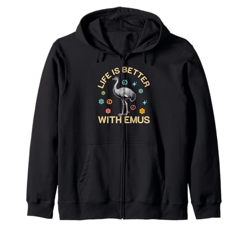 Emus Bird Funny Men Women Das Leben ist Besser mit Emu Kapuzenjacke Emus Bird Funny Men Women Das Leben ist Besser mit Emu Kapuzenjacke von Emus Bird Merchandise