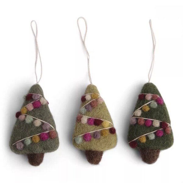 Én Gry & Sif Mini Christmas Trees with deco 3er Set von Én Gry & Sif