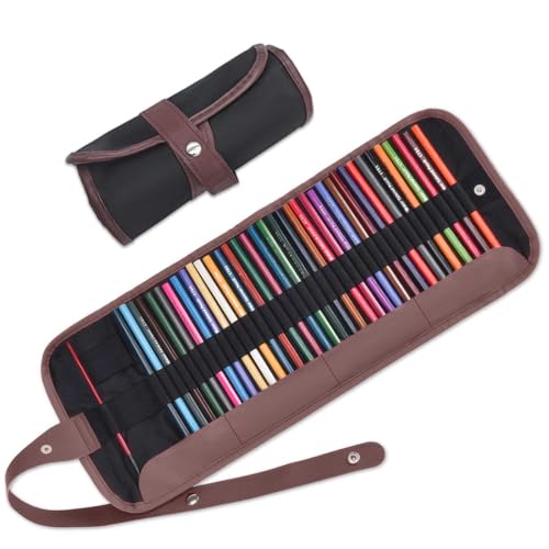 EnGiTores Bleistift Organizer, Federmäppchen aus Segeltuch, 36 Fächer Buntstifte Tasche Stiftehülle Vorhang Segeltuch aufrollbares Federmäppchen Rollenhalter für Künstler Schule Büro Skizzieren EnGiTores Bleistift Organizer, Federmäppchen aus Segeltuch, 36 Fächer Buntstifte Tasche Stiftehülle Vorhang Segeltuch aufrollbares Federmäppchen Rollenhalter für Künstler Schule Büro Skizzieren von EnGiTores