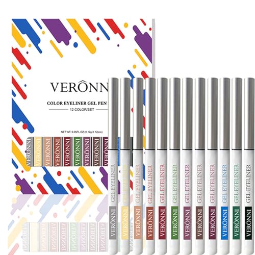 EnMart 12 Colors Eyeliner Pencil Set, High-Pigmented Smooth Waterproof Smudgeproof & Long Lasting Eye Pencil for Bold Looks, For Women EnMart 12 Colors Eyeliner Pencil Set, High-Pigmented Smooth Waterproof Smudgeproof & Long Lasting Eye Pencil for Bold Looks, For Women von EnMart