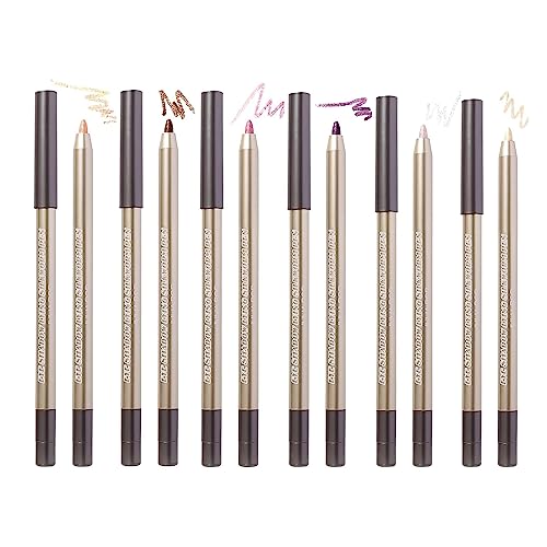 EnMart 6 Stück Lidschatten Stift, Eyeshadow Sticks Set, Lidschattenstift Wasserfest, Langanhaltendes Lidschatten-Makeup, Eye Primer, Eyeliner Pencil, Aufhellendes, Eye Shadow Lying Silkworm Pen von EnMart