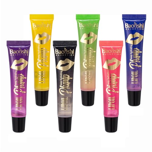 EnMart 6 Stück Lippenöl, Feuchtigkeitsspendender Lipgloss, Glänzende, Taufrische Textur, Langanhaltender, Aufhellender Lippenfleck, Wischfester, Praller Lippentönung Womens Girl Makeup Beauty Set von EnMart