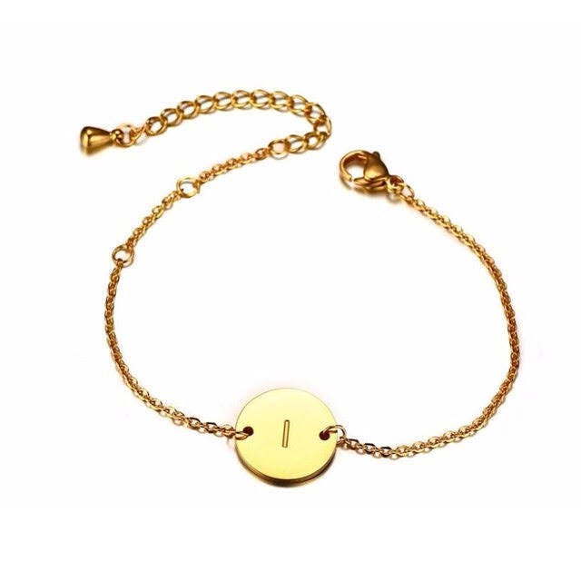 Erste Armband, Brief-Armband, Handgestempelt Personalisierte Cd-Armband, Silber Gold-Armband Erste Armband, Brief-Armband, Handgestempelt Personalisierte Cd-Armband, Silber Gold-Armband von EnalisaJewellery