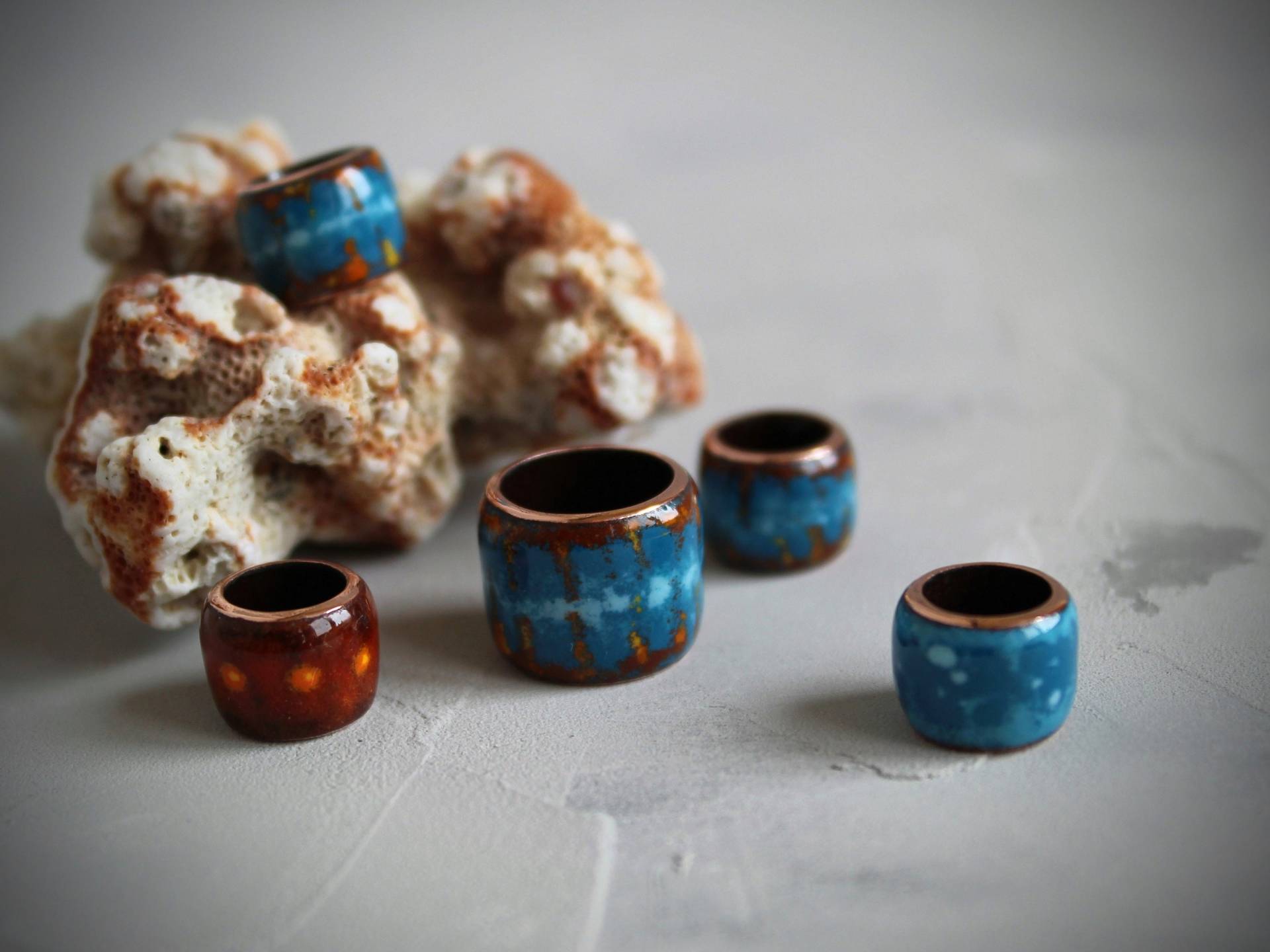 5 Dread Perlen Set/7-15mm Loch/Teal&rost Glas Dreadlock Perlen/Geflochtene Perlen/Kupfer Emaille Perlen/Dreadlock Zubehör/Haarperlen/Dread Zubehör 5 Dread Perlen Set/7-15mm Loch/Teal&rost Glas Dreadlock Perlen/Geflochtene Perlen/Kupfer Emaille Perlen/Dreadlock Zubehör/Haarperlen/Dread Zubehör von EnamelMagic