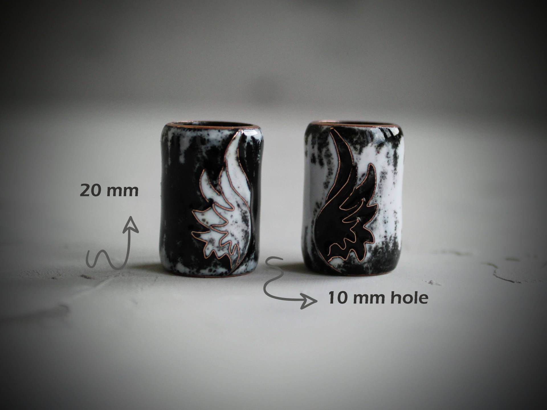 Flügel Dreadlock Perlen Handgefertigte Kupfer Und Emaille Großloch Flechtperlen Flügel Dreadlock Perlen Handgefertigte Kupfer Und Emaille Großloch Flechtperlen von EnamelMagic