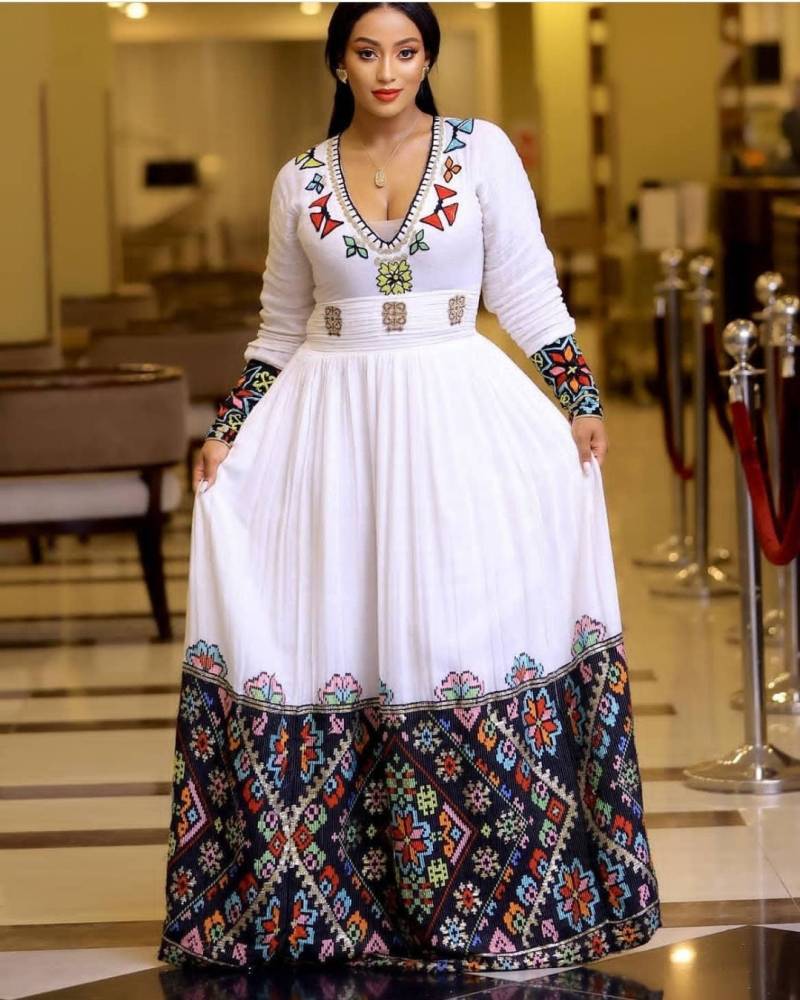 Wunderschöne Habesha Traditionelles Kleid von EnatHabeshaShop