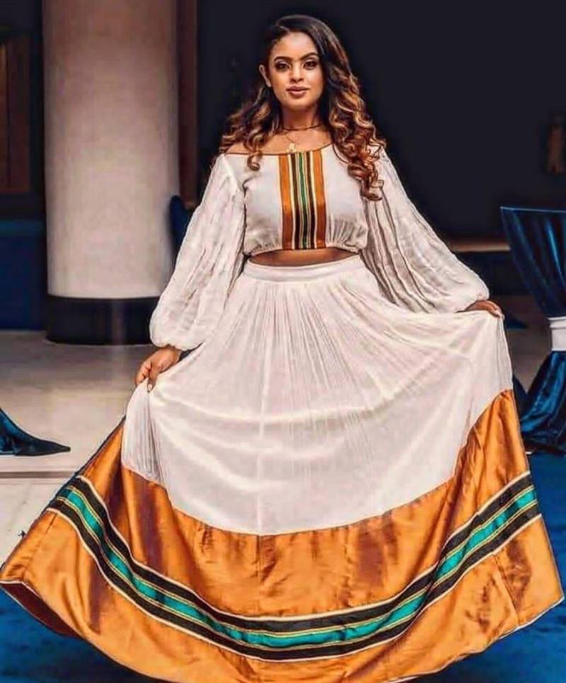 Zwei Stücke Top Mit Rock-Habesha-Kleid von EnatHabeshaShop