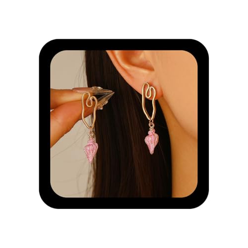 Enautoabs Böhmische Trainer Baumeln Ohrring Unregelmäßig Hohlen Herz Ohrringe Rosa Trainer Tropfen Ohrring Vintage Metall Herz Ohrstecker Schmuck Für Frauen von Enautoabs