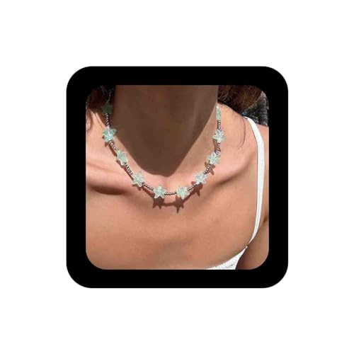 Enautoabs Bohème Seestern Perlen Halskette Surfer Seestern Halsketten Surfer Seestern Halskette Sommer Strand Choker Halsketten Schmuck Für Frauen von Enautoabs