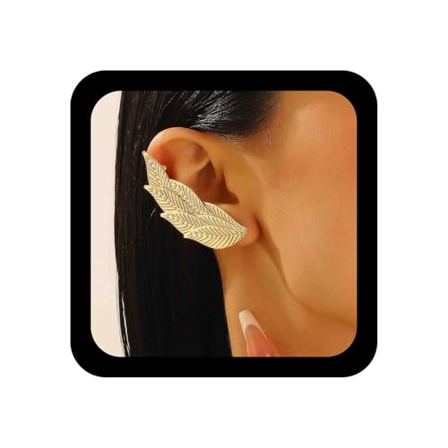 Enautoabs Boho Blatt Ohr Manschette Ohrring Metall Blätter Ohrstecker Ohrringe Goldblatt Kletterer Ohrring Vintage Blätter Ohr Crawler Ohrringe Schmuck Für Frauen 1pcs(rechts) von Enautoabs