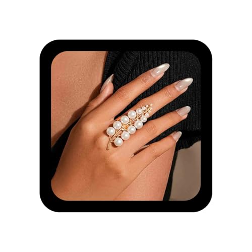 Enautoabs Boho Cluster Perle Offener Verstellbarer Ring Gold Perle Statement Offener Ring Kunstperlen Wickelringe Vintage Hochzeit Fingerringe Schmuck Für Frauen Enautoabs Boho Cluster Perle Offener Verstellbarer Ring Gold Perle Statement Offener Ring Kunstperlen Wickelringe Vintage Hochzeit Fingerringe Schmuck Für Frauen von Enautoabs