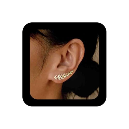 Enautoabs Boho Gold Kristall Blatt Ohrstecker Ohrringe Minimalistisch Cz Olivenblätter Ohrring Olivenzweig Ohrring Ohrstecker Schmuck Für Frauen von Enautoabs